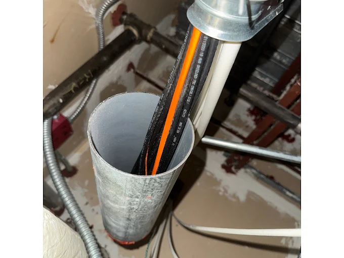 Open cable sleeve + Multiple untreated penetrations.