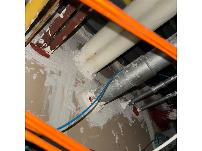 Joint compound is not a substitute for a listed firestop system at penetrations.